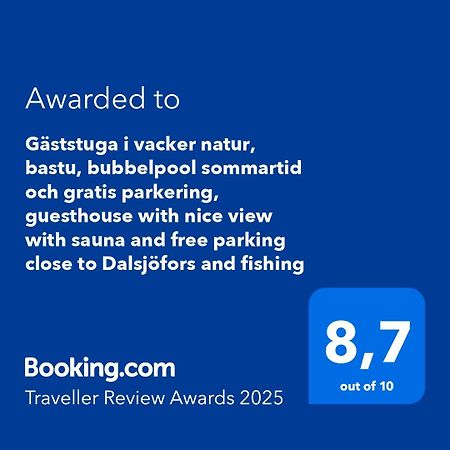 Gaeststuga I Vacker Natur, Bastu, Bubbelpool Sommartid Och Gratis Parkering Naera Ulricehamn Och Lassalyckan, Guesthouse With Nice View With Sauna And Free Parking Close To Dalsjoefors And Fishing Borås Extérieur photo